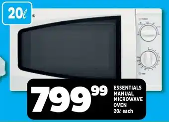 Usave Essentials manual microwave oven offer