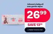 PEP Johnson's Baby All Over Gentle Wipes-72's Pack offer