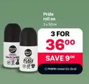 PEP Pride Roll On-For 3 x 50ml offer