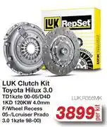 AutoZone Luk Clutch Kit For Toyota Hilux 3.0 TD1kzte 00-05/D4D 1KD 120KW 4.0mm LUK.R355MK-Per Kit offer