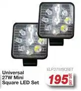 AutoZone Universal 27W Mini Square LED Set ELP.27WSQSET-Per Set offer