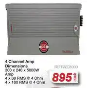 AutoZone RA 4 Channel Amp Dimensions 300 X 240 X 5000W REF.RAED5000-Each offer