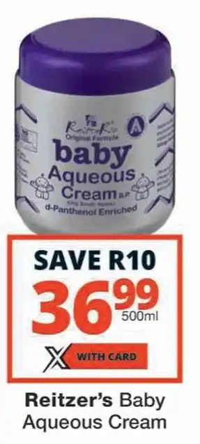 Checkers Reitzer's Baby Aqueous Cream offer