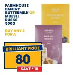 Econo Foods Farmhouse pantry buttermilk or muesli rusks offer