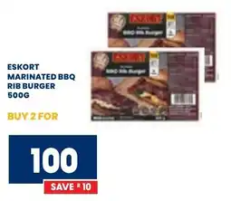 Econo Foods Eskort marinated bbq rib burger offer