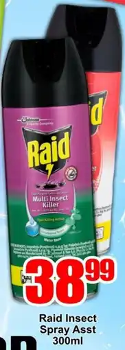 Three Star Cash and Carry Raid Insect Spray Asst offer