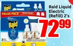 Three Star Cash and Carry Raid Liquid Electric Refill offer