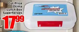 Three Star Cash and Carry Cut Price Otima Lunch Box Superheroes offer
