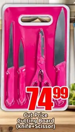 Three Star Cash and Carry Cut Price Cutting Board (knife+Scissor) offer
