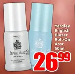 Three Star Cash and Carry Yardley English Blazer Roll-On Asst offer