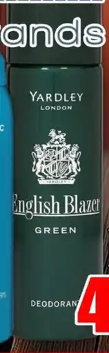 Three Star Cash and Carry Yardley Men Deodorant Asst offer
