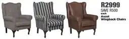 House & Home Ascot Wingback Chairs offer