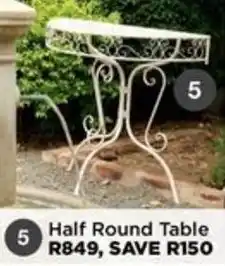 House & Home Half Round Table offer