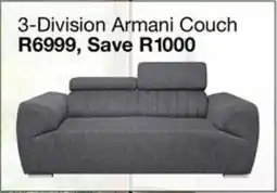 House & Home 3-Division Armani Couch offer