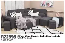House & Home Usher Storage-Daybed Lounge Suite with Ottomans offer