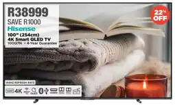 House & Home Hisense 100" 254cm 4K Smart QLED TV offer