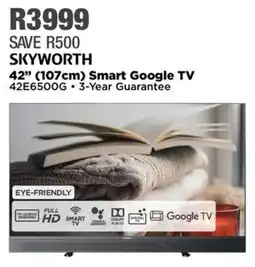 House & Home SKYWORTH 42” 107cm Smart Google TV offer