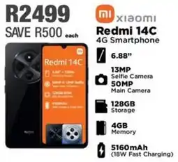 House & Home Xiaomi Redmi 14C 4G Smartphone offer
