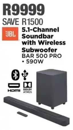 House & Home JBL 5.1-Channel Soundbar with Wireless Subwoofer offer