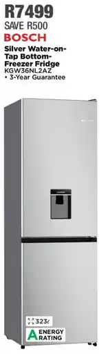 House & Home BOSCH Silver Water-on-Tap Bottom-Freezer Fridge offer