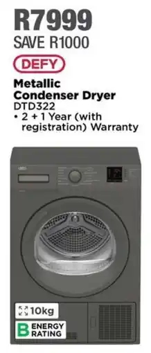 House & Home DEFY Metallic Condenser Dryer offer
