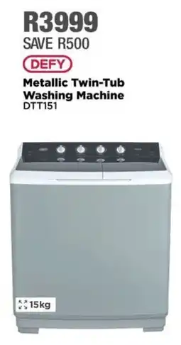 House & Home DEFY Metallic Twin-Tub Washing Machine offer