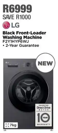 House & Home LG Black Front-Loader Washing Machine offer