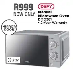 House & Home DEFY Manual Microwave Oven offer