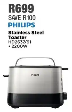House & Home PHILIPS Stainless Steel Toaster offer