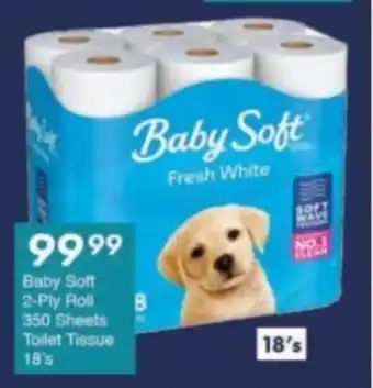 President Hyper Baby Soft 2-Ply Roll 350 Sheets Toilet Tissue offer