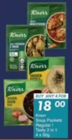 President Hyper Knorr Soup Packets Regular/ Tasty 2 in 1 offer