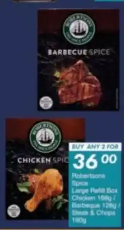 President Hyper Robertsons Spice Large Refill Box/ Chicken/ Barbeque/ Steak & Chops offer