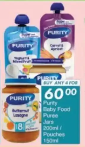 President Hyper Purity Baby Food Puree Jars/ Pouches offer