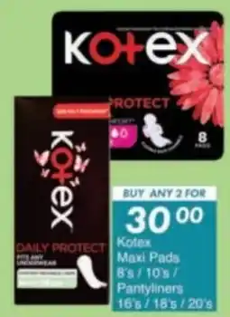 President Hyper Kotex Maxi Pads/ Pantyliners offer
