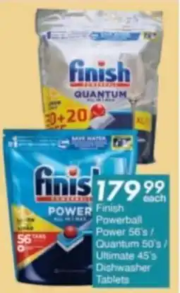 President Hyper Finish Powerball Power/ Quantum/ Ultimate Dishwasher Tablets offer