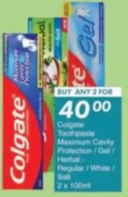 President Hyper Colgate Toothpaste Maximum Cavity Protection/ Gel Herbal Regular/ White/ Salt offer