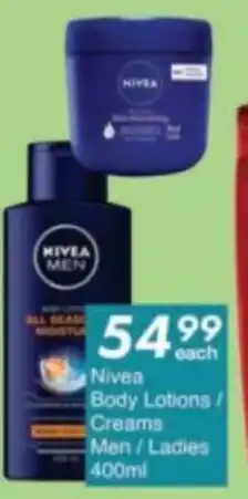 President Hyper Nivea Body Lotions/ Creams Men/ Ladies offer