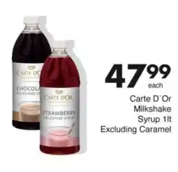 Save Hyper Carte D'Or Milkshake Syrup Excluding Caramel offer