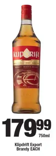 OK Liquor Klipdrift Export Brandy offer