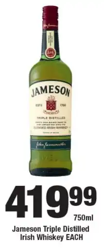 OK Liquor Jameson Triple Distilled Irish Whiskey offer