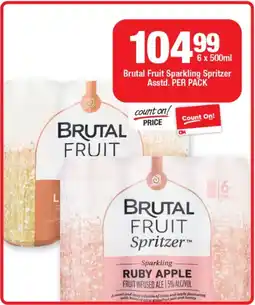 OK Liquor Brutal Fruit Sparkling Spritzer Asstd. offer