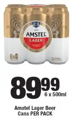 OK Liquor Amstel Lager Beer Cans offer