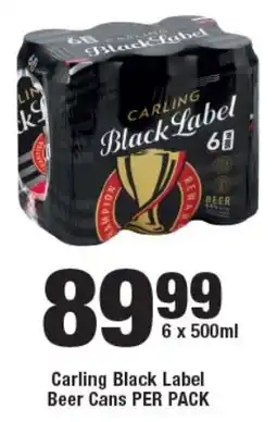 OK Liquor Carling Black Label Beer Cans offer