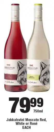 OK Liquor Jakkalsvlei Moscato Red, White or Rosé offer