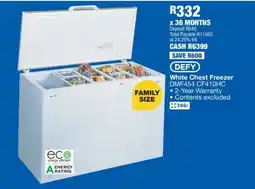 OK Furniture Defy White Chest Freezer DMF454 CF410HC offer