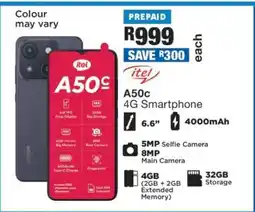 OK Furniture itel A50c 4G Smartphone offer