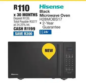 OK Furniture Hisense Black Microwave Oven H28MOBS17 offer
