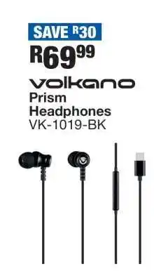 OK Furniture Volkano Prism Headphones VK-1019-BK offer