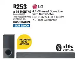 OK Furniture LG 4.1-Channel Soundbar with Subwoofer offer