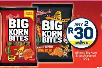 Pick n Pay Willards Big Korn Bites Assorted 120g offer
